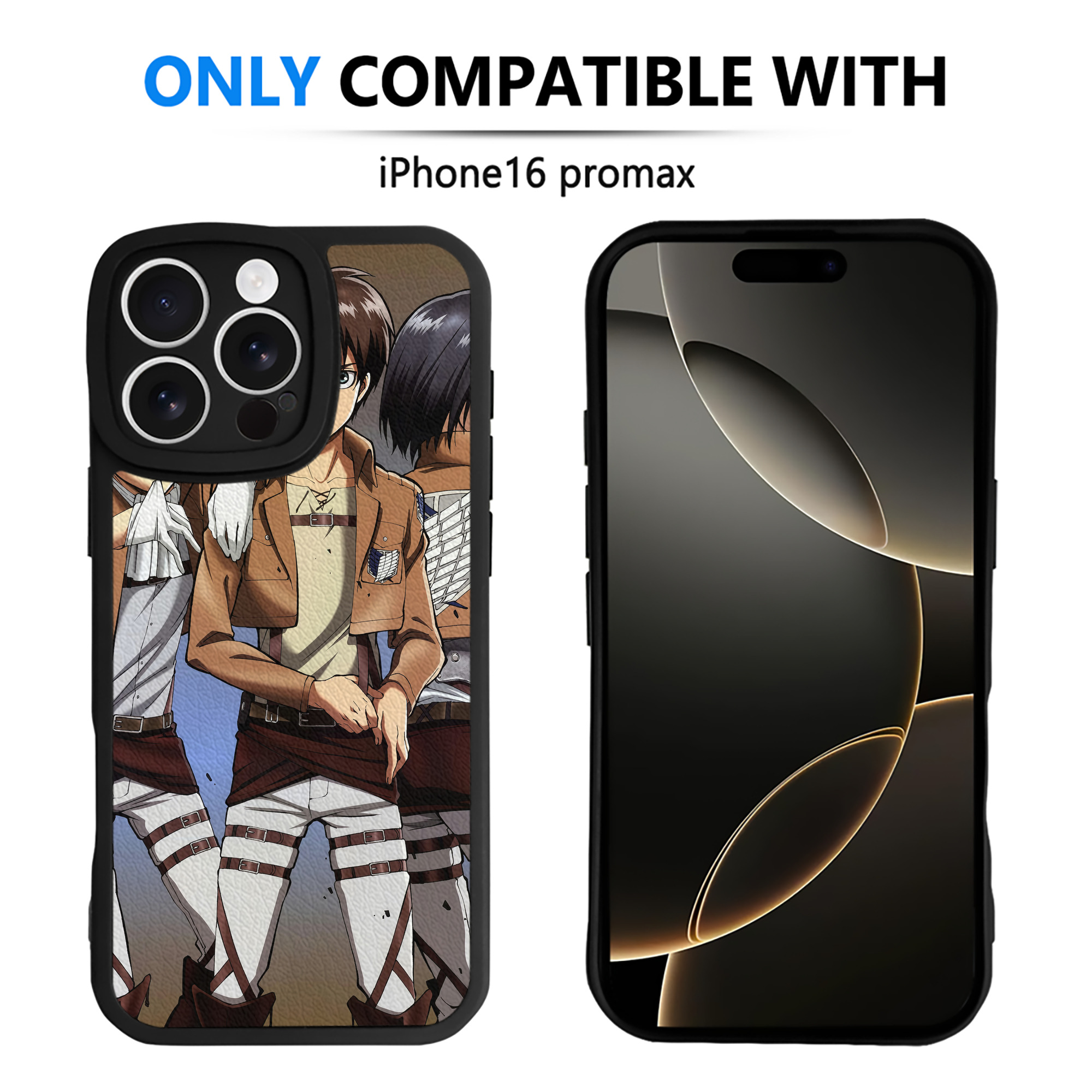 （画像用） 進撃の巨人 Attack on Titan 【iPhone 16シリーズ対応】シリコンスマホケース（レザー調） 材質：シリコン